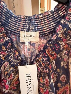 🌸 SONMER Paisley Floral Dress – Size S